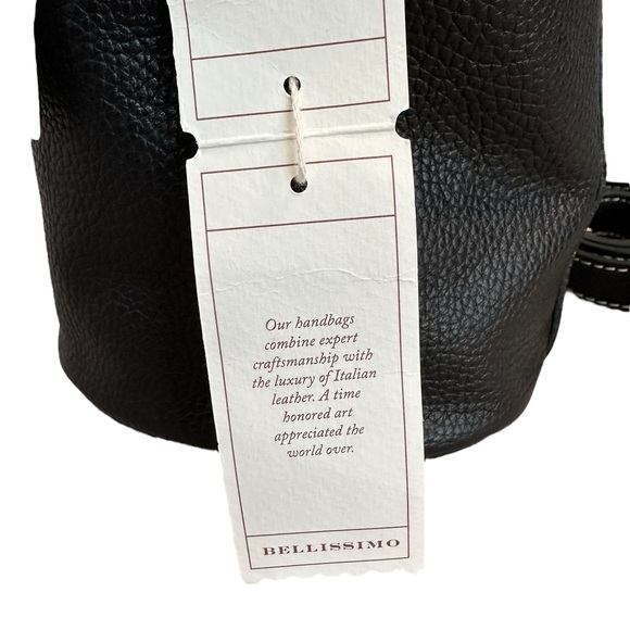 Divina Firenze Black Leather Bucket Bag - Picture 6 of 12